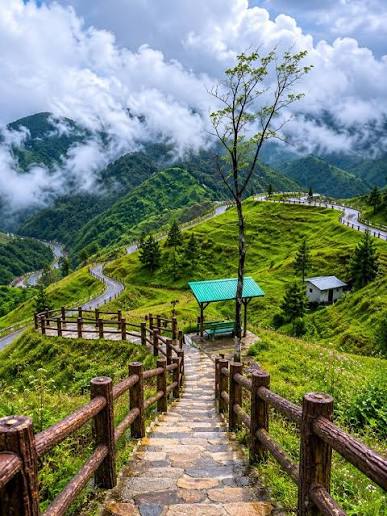 Scenic nature and mountain landscapes