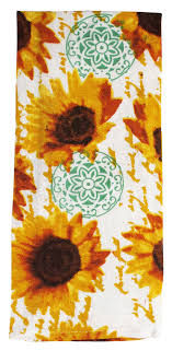 Adorning a complete, coordinating collection of serving essentials, these beautiful sunflowers bring light and sunshine to your kitchen! Fstiko Rustic Sunflower Themed Kitchen Towel Set Includes 2 Pot Holders Set Of 6 Piece 2 Oven Mitt Heat Resistant Oven Gloves 2 Dish Towels Kitchen Linen Set Decoration Home Textiles Home Urbytus Com