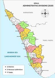 Map of kerala (region in india) with cities, locations, streets, rivers, lakes, mountains and landmarks. Kerala Wikipedia