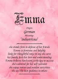 Meaning Of The Name Emma Names With Meaning Baby Names And Meanings Meant To Be