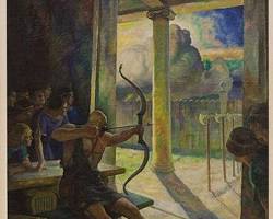 Image of Odyssey Book 21 classical art Penelope's Archery Contest and Bow