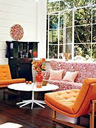 Orange And Pink Rooms Those Orange Chairs Look So Comfy And Look Fantastic Next To That Living Room Orange Home Decor Decor