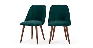 Set Of 2 Lule Dining Chairs Seafoam Blue Velvet Dining Chairs Chairs Made Com Dining Chairs Hanging Chair Outdoor Chair