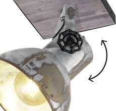 Eglo jetzt bei wayfair.de entdecken & kostenfrei ab 30 € liefern lassen. Eglo Deckenlampe Barnstaple 2 Flammiger Vintage Deckenspot Im Industrial Design Retro Wandspot Aus Stahl Im Zink Used Look Holz Farbe Braun Patina Schwarz Fassung E27 Amazon De Beleuchtung