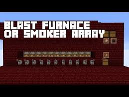 Minecraft #cactus farm automated auto cactus farm! Perfect Smoker Blast Furnace Array 1 14 Youtube Blast Furnace Furnace Smoker