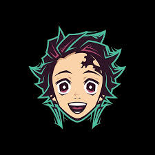 Black And White Vector Art Anime Vector Tanjiro Kamado In 2020 Art Vector Art Amado