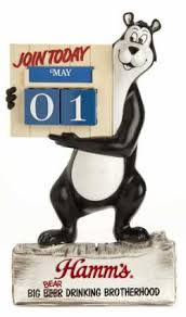 The hamm's beer bear (or the hamm's bear) was a cartoon mascot used in television production and print advertisements for the beer. Hamm S Bear Mnopedia