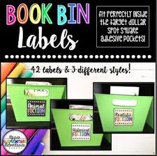 Book Bin Labels For Adhesive Pockets From Target Editable Book Bin Labels Library Book Labels Classroom Labels
