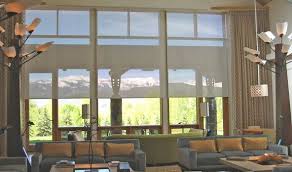Motorized Solar Screen Blackout Shades Photo For The Office Solar Shades Living Room Modern Window Shades Solar Shades