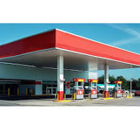 Light Gas Station Canopy with Heavy Duty Steel Frame Welding & Cutting  Services for Sale