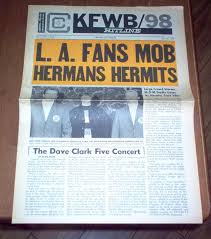 Kfwb Hitline Magazine 1965 Hermans Hermits Dave Clark 5 Donovan Sonny Cher Charts Vintage Classic Rock And Roll Music Original Teen 60s
