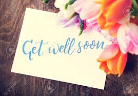 Love you and think of you all the time.. Tulips Flowers Bouquet With Get Well Soon Wishing Card Stock Photo Picture And Royalty Free Image Image 79797214