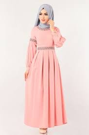 modaselvim elbise balon kol nakisli elbise 5073se379 pudra fashion dresses head scarf