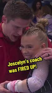 Joscelyn Roberson's Coach Reacts to Uneven Bars Routine