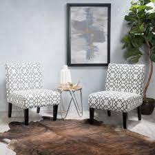 4.5 out of 5 stars. Noble House Kassi Gray Geometric Patterned Fabric Accent Chairs Set Of 2 67014 The Home Depot