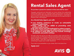 Read the car rental agent job description to discover the typical qualifications and responsibilities for this role. Avis Rental Sales Agent Job Description