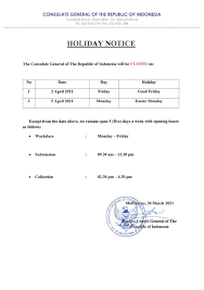 In 2021, easter sunday falls on sunday, april 4, more than a week earlier than last year's date of april 12. Holiday Notice 2 5 April 2021