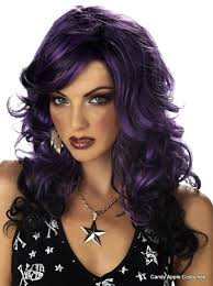 Black And Purple Wig Pin On Mardi Gras Party
