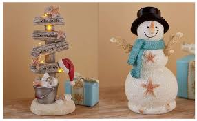 With a variety of outdoor decorations to choose from, there's that perfect one for your display. Ltd Coastal Holiday Decor Collection Snowman Figurine Lighted Christmas Tree Set Seaside Beach Idea Buy Online In Malta At Malta Desertcart Com Productid 101053766