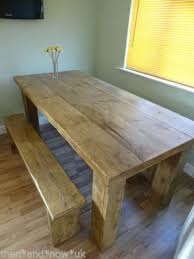 Desktop optimum height ranges between 22 and 30 inches, while the dining table heights are typically about 30 inches tall. Hand Built Solid Wood Dining Table Reclaimed Scaffold Boards Extra Chunky Ebay Solid Wood Dining Table Wood Dining Table Dining Table