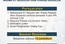 Pelamar harus menyertakan surat rekomendasi dari 1 tokoh (akademik. Beasiswa Diii Pjsig Ugm