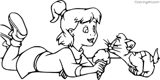 Oliver & company coloring pages are featuring oliver, dodger, ignacio alonzo julio federico de tito, einstein, francis, rita, fagin, roscoe, desoto respectively, sykes, jennifer jenny foxworth, winston, georgette and other characters from oliver & company animated film. Jenny Feeds Oliver For Ice Cream Coloring Page Coloringall