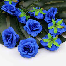 Shop for cheap artificial flower? Royal Blue Fake Flowers Heads Bulk Artificial Silk Mini Rose Flower Head Wedding Home Decoration Diy 30pcs Lot 5cm Artificial Dried Flowers Aliexpress