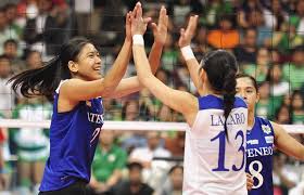 You're on to greater heights! Gallery Images From The Exceptionally High Energy Match Won By Lady Eagles Over Lady Spikers To Complete An Elimination Round Sweep