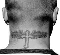It is not necessary to show wings far apart from cross. Kotbs 1 Sheet Of Angel Wings Cross Temporary Tattoos Sticker Similar Beckham Neck Tattoo Body Art For Men Women Makeup Buy Online In Paraguay At Desertcart 22704825