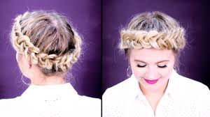 And the last thing you want is hair all over your face. How To Halo Crown Dutch Braid Short Hair Tutorial Youtube