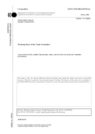 Ask us a question online we may already have the answer to your Pdf Analysis Of Non Tariff Measures The Case Of Non Automatic Import Licensing