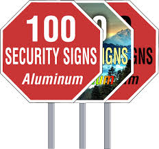 Route signs can also have different shapes. Aluminum Security Yard Signs Octagon Shape 100 Per Box