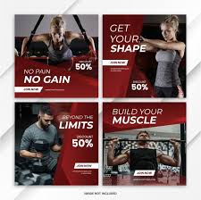 Instagram Feed Post Fitness Sport Template In 2020 Sports Templates Social Media Fitness Sports Design Layout