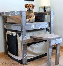 While the younger child has a smaller bed on top. What Rose Knows Rose Lemke S Personal Blog About Real Life Pallet Dog Beds Dog Bunk Beds Diy Dog Bed