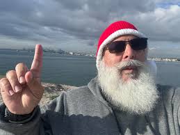 mrs claus sees reindeer in clouds