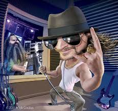 Born Again Kid Rock And Rick Ruben Caricature Funny Caricatures Celebrity Caricatures