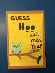 As you can, this sample has got a subtle spread of the feathers, the antlers, the colors used are a perfect match with the overall artwork elements, and the text given is short and sweet! Farewell Card For Friends Farewell Cards Teacher Cards Miss You Cards
