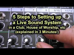 How To Set Up Gain Structure And Eq A Sound System In A Club Or House Of Worship Youtube