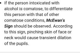 Mcewans Sign Alcohlism Medicine Med School Neuro
