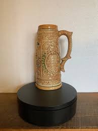 Vintage Porcelain 48 Ounce German Style Beer Stein Ceramic48 Ounce Coffee  Mug Japanese Made Bisque Glazed Stein Large Drinking Cup