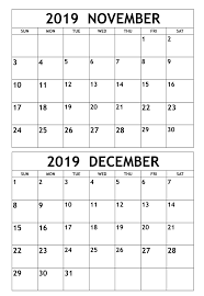 November December 2019 Calendar Google Search Calendar Printables Calendar Template 2019 Calendar