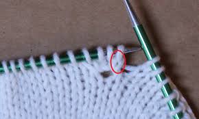 This is supposedly for every row. Sunday Knits Techniques Knit Long Knit Below For Broderie Style Stitches