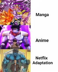 Jojo Adaptation Netflix Adaptation Really Funny Memes Prison Memes Jojo Bizzare Adventure