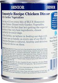 Blue Buffalo Homestyle Recipe Senior Chicken Dinner With Garden Vegetables Canned Dog Food 12 5 Oz Case Of 12