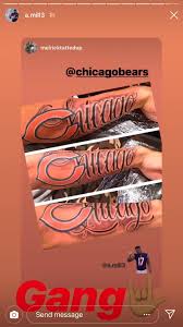 Check spelling or type a new query. Anthony Miller Gets A Bears Tattoo Bearsfansonline Com