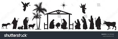 Nativity Scene Baby Jesus Silhouette Manger Stock Vector Royalty Free 1541395268