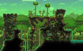 Ruins Of A Jungle Fort Terraria Terraria House Design Terraria Builds Terraria Npc
