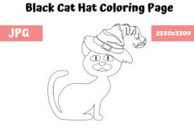 The film is based on a 1957 cartoon, by dr. Coloring Page For Kids Black Cat Hat Grafico Por Mybeautifulfiles Creative Fabrica