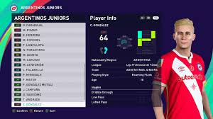 There are also all argentinos juniors. Argentinos Juniors Argentina Copa De La Liga Profesional Players Ratings Efootball Pes 2021 Youtube