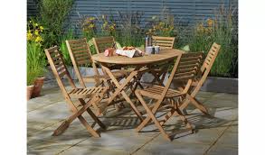 Buy Argos Home Newbury 6 Seater Wooden Patio Set Light Wood Patio Sets Argos In 2020 Patio Set Wooden Patios Garden Table And Chairs